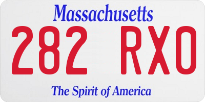 MA license plate 282RX0
