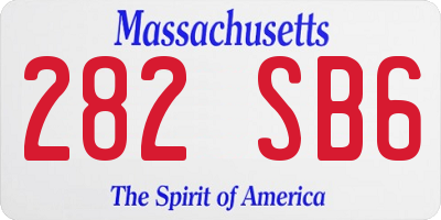 MA license plate 282SB6