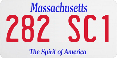MA license plate 282SC1