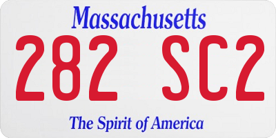 MA license plate 282SC2