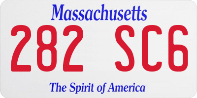 MA license plate 282SC6