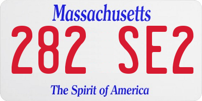 MA license plate 282SE2