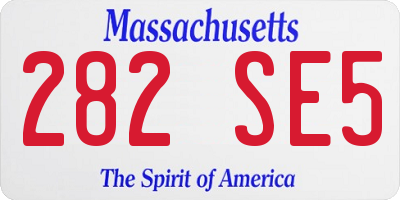MA license plate 282SE5