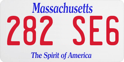 MA license plate 282SE6