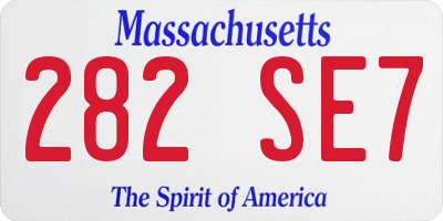 MA license plate 282SE7
