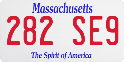MA license plate 282SE9