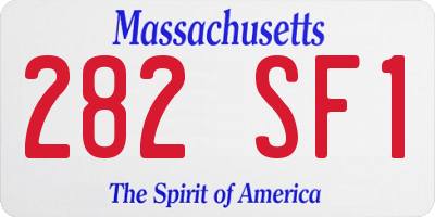 MA license plate 282SF1