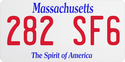 MA license plate 282SF6