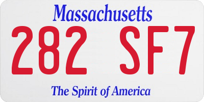 MA license plate 282SF7