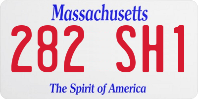 MA license plate 282SH1
