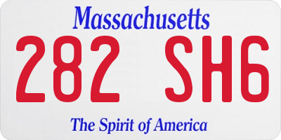 MA license plate 282SH6