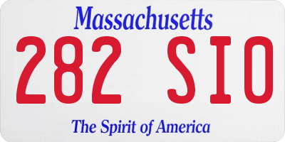 MA license plate 282SI0