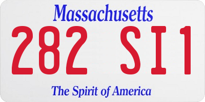 MA license plate 282SI1