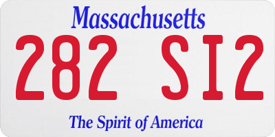 MA license plate 282SI2
