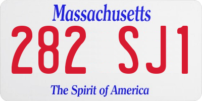 MA license plate 282SJ1
