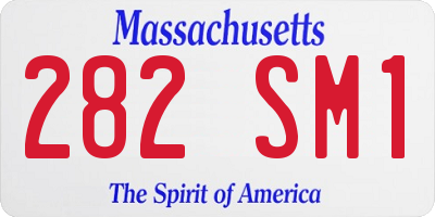 MA license plate 282SM1