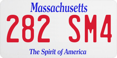 MA license plate 282SM4