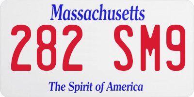 MA license plate 282SM9