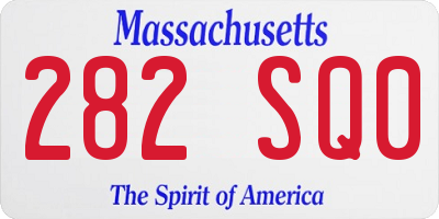 MA license plate 282SQ0