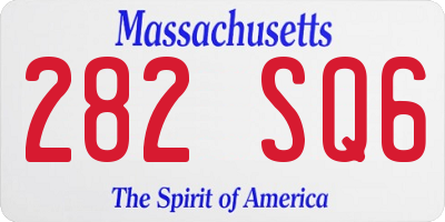 MA license plate 282SQ6