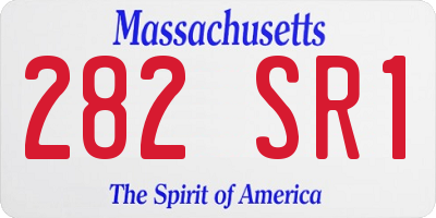 MA license plate 282SR1