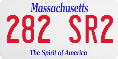 MA license plate 282SR2