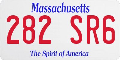 MA license plate 282SR6