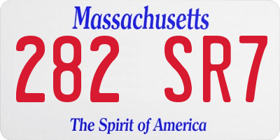 MA license plate 282SR7