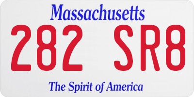 MA license plate 282SR8