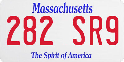 MA license plate 282SR9