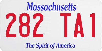 MA license plate 282TA1