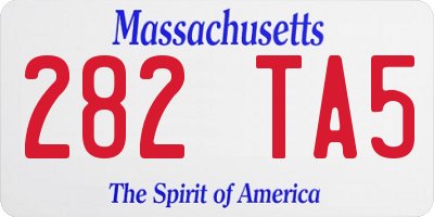 MA license plate 282TA5