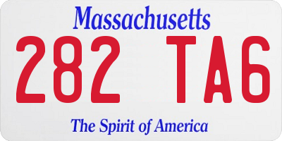 MA license plate 282TA6