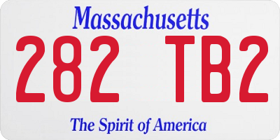 MA license plate 282TB2