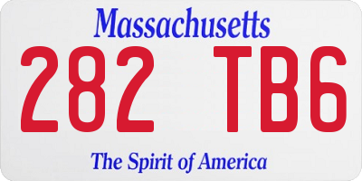 MA license plate 282TB6