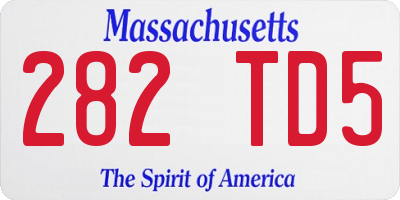 MA license plate 282TD5