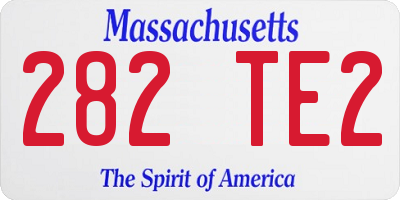 MA license plate 282TE2
