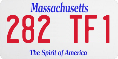 MA license plate 282TF1