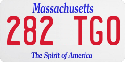 MA license plate 282TG0