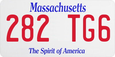 MA license plate 282TG6