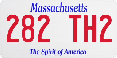 MA license plate 282TH2