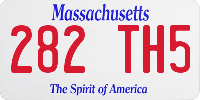 MA license plate 282TH5