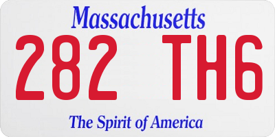 MA license plate 282TH6
