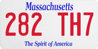 MA license plate 282TH7