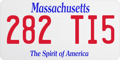 MA license plate 282TI5
