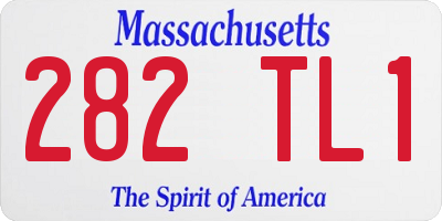 MA license plate 282TL1