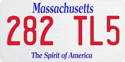 MA license plate 282TL5