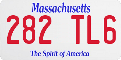 MA license plate 282TL6
