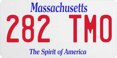 MA license plate 282TM0