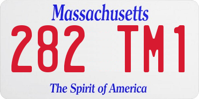 MA license plate 282TM1